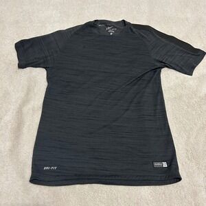 Nike Dri-FIT Soccer Jersey Base Layer Mens S Dark Grey‎ Training shoulder grips